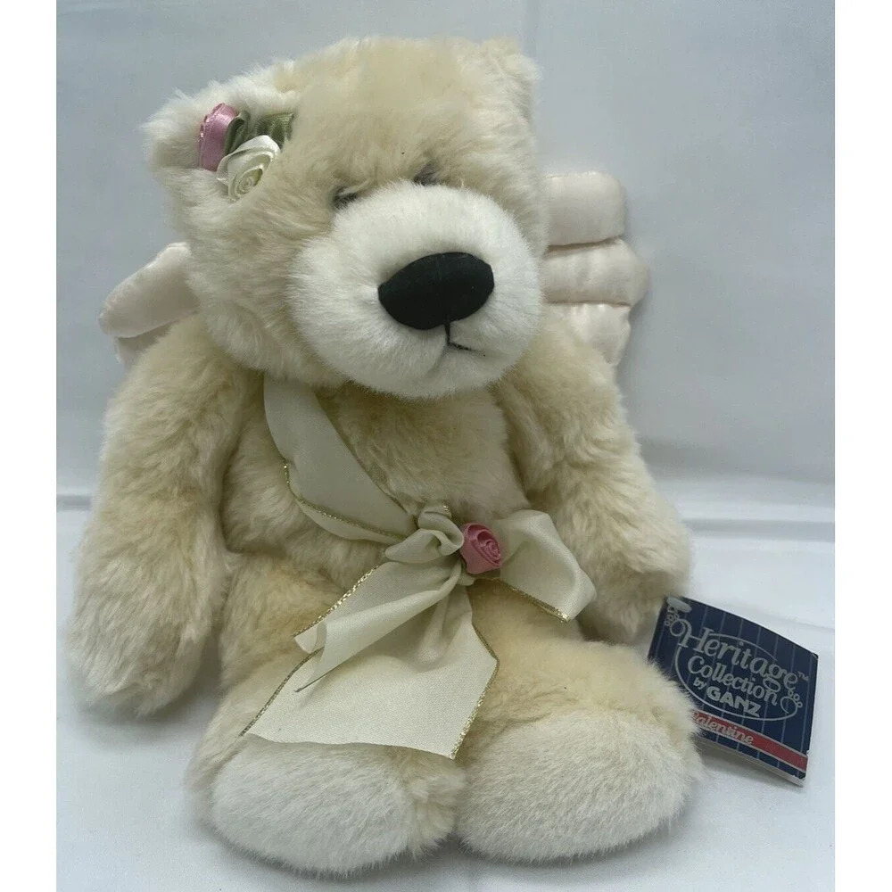 GANZ HERITAGE COLLECTION PLUSH ANGEL BEAR VALENTINA STUFFED ANIMAL TOY